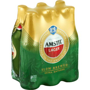 Amstel Lager Beer Bottles 6 x 330ml - myhoodmarket