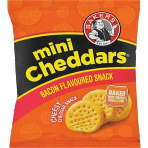 Bakers Bacon Mini Cheddars 33g - myhoodmarket