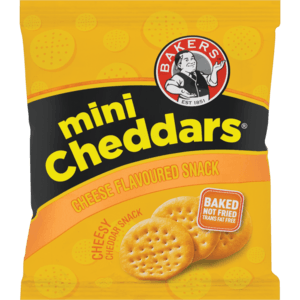 Bakers Cheese Mini Cheddars 33g - myhoodmarket