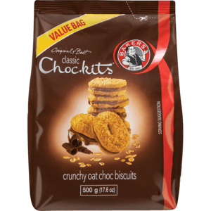 Bakers Choc-Kits Chocolate Oat Biscuits 500g - myhoodmarket