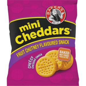 Bakers Fruit Chutney Mini Cheddars 33g - myhoodmarket