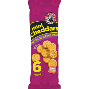 Bakers Fruit Chutney Mini Cheddars Pack 6 x 33g - myhoodmarket