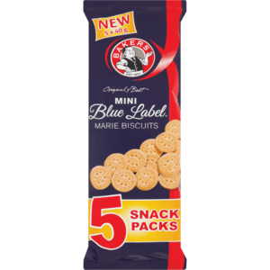 Bakers Mini Blue Label Marie Biscuits 5 x 40g - myhoodmarket
