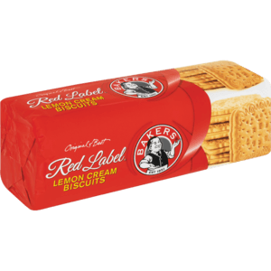 Bakers Red Label Lemon Cream Biscuits 200g - myhoodmarket