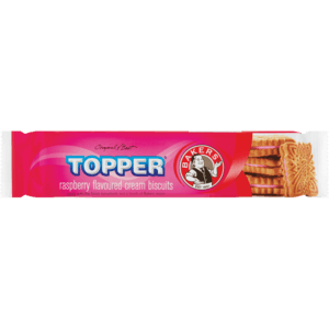 Bakers Topper Raspberry Biscuits 125g - myhoodmarket