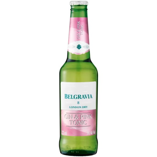 Belgravia London Dry Gin And Pink Tonic Bottle 275ml