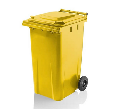 120 Litre Wheelie Bin | Yellow