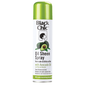 Black Chic Oil Sheen Hairspray With Avocado Oil 275ml - myhoodmarket