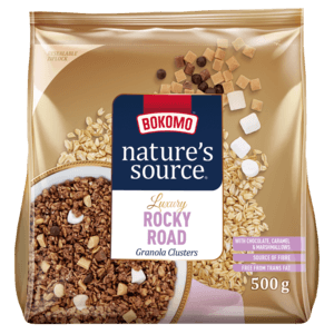 Bokomo Nature's Source Luxury Rocky Road Granola Clusters 500g - myhoodmarket