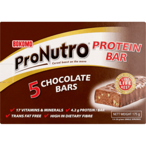 Bokomo ProNutro Chocolate Cereal Bar 5 x 35g - myhoodmarket