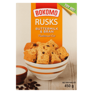 Bokomo Rusks Buttermilk & Bran Traditional Cut 450g - myhoodmarket