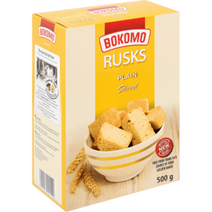 Bokomo Sliced Plain Rusks 500g - myhoodmarket