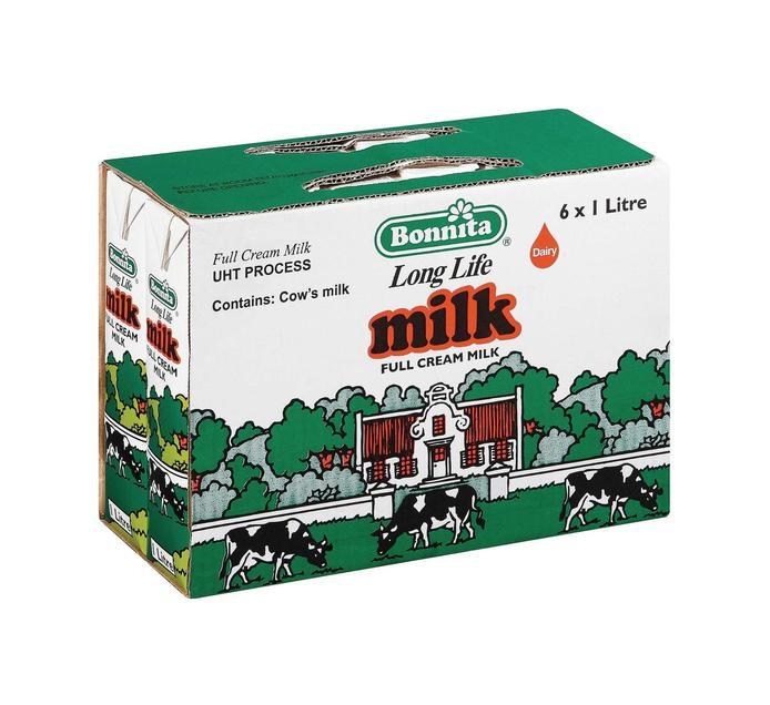 Bonnita UHT Full Cream Milk (6 x 1l) - myhoodmarket