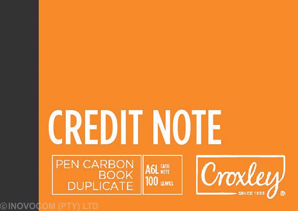 Croxley JD16CN A6L Pen Carbon Book Credit Note Duplicate