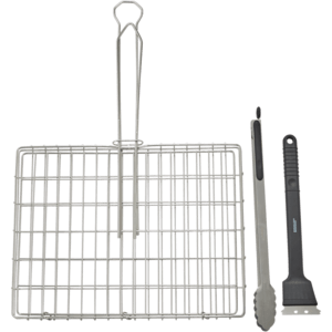 Bush Baby Braai Grid Set With Tong & Brush - myhoodmarket