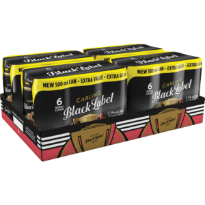 Carling Black Label Beer Cans 24 x 500ml - myhoodmarket
