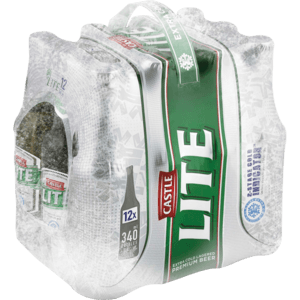Castle Lite Beer Bottles 12 x 340ml - myhoodmarket