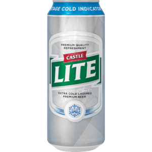 Castle Lite Beer Can 500m - myhoodmarket