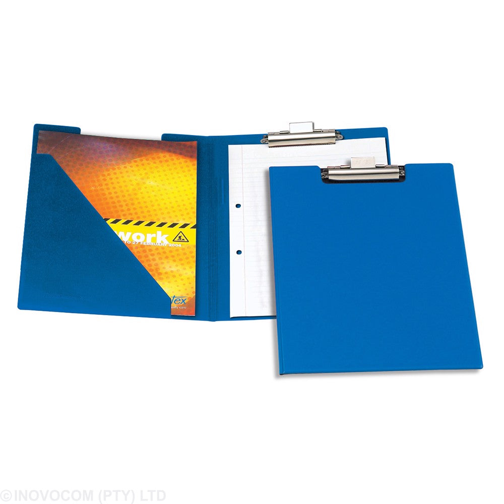 Bantex Folding Clipboard A4 PVC Blue