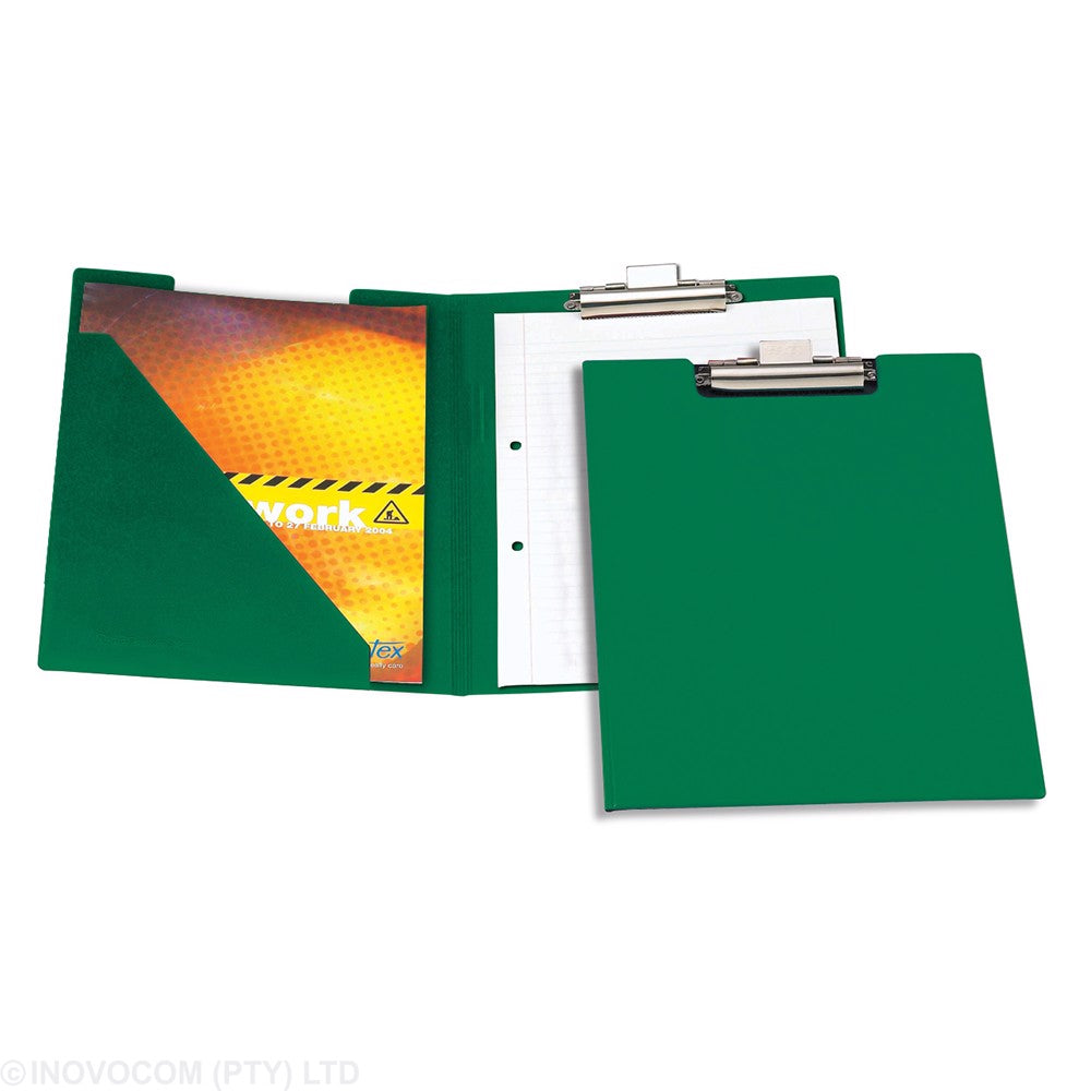Bantex Folding Clipboard A4 PVC Green