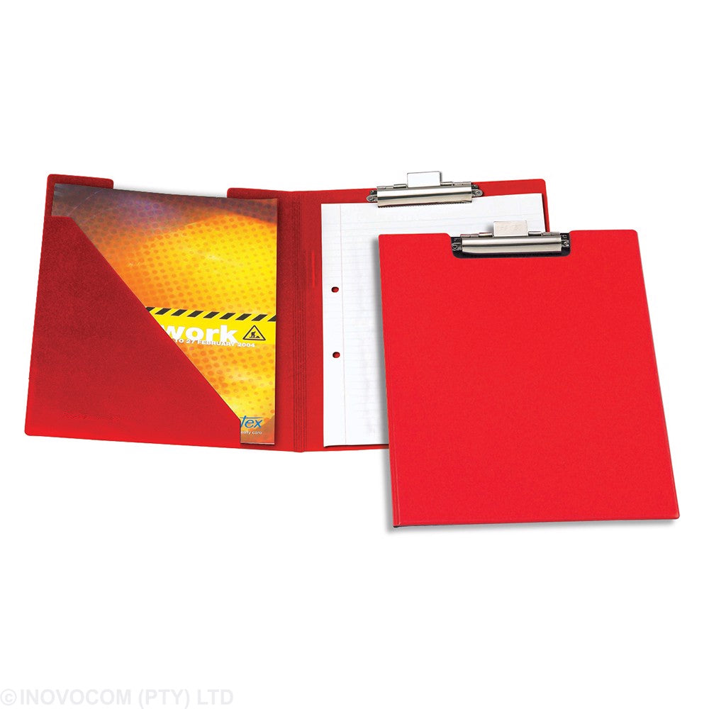 Bantex Folding Clipboard A4 PVC Red