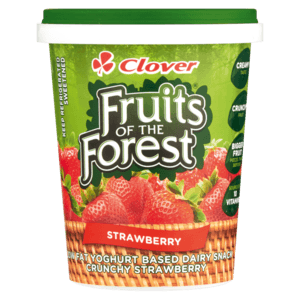 Clover Fruits Of The Forest Strawberry Flavoured Low Fat Yoghurt Based Dairy Snack 500g - myhoodmarket