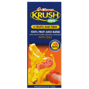 Clover Krush 6 Fruits & Fibre 100% Fruit Juice Blend 200ml - myhoodmarket