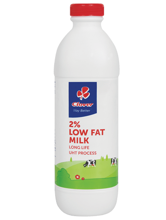 Clover Long Life Low Fat Milk -1l-bottle - myhoodmarket