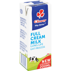 Clover UHT Long Life Full Cream Milk 200ml - myhoodmarket