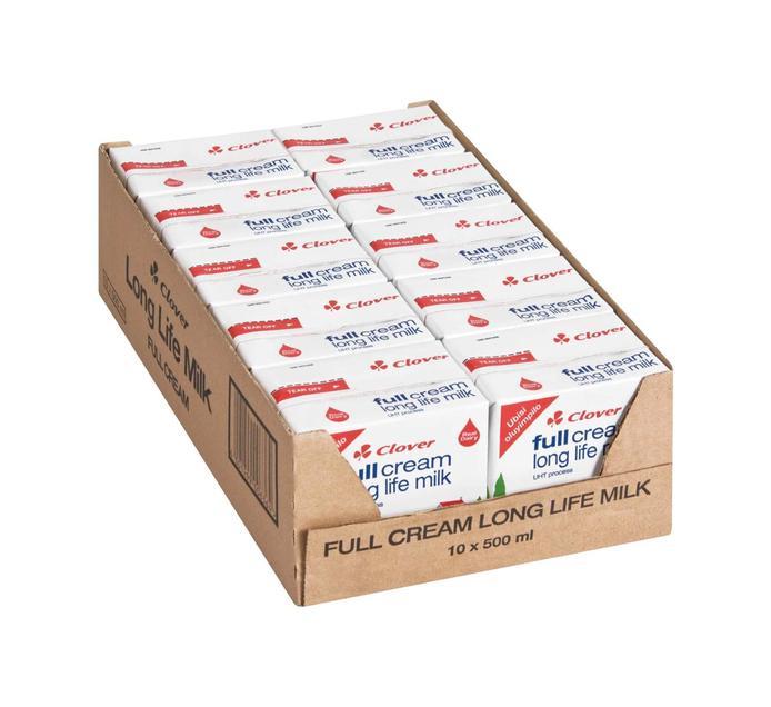 Clover UHT Milk Full Cream (10 x 500ml) - myhoodmarket