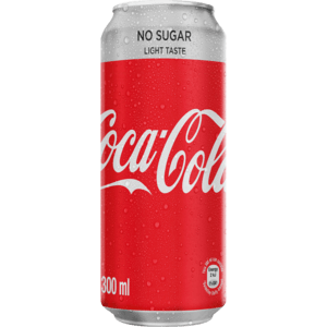 Coca-Cola Light No Sugar Soft Drink Can 300ml - myhoodmarket