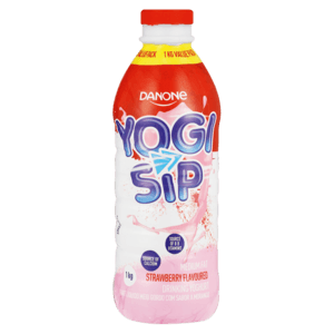 Danone Yogi Sip Strawberry Flavoured Yoghurt Drink 1kg - myhoodmarket