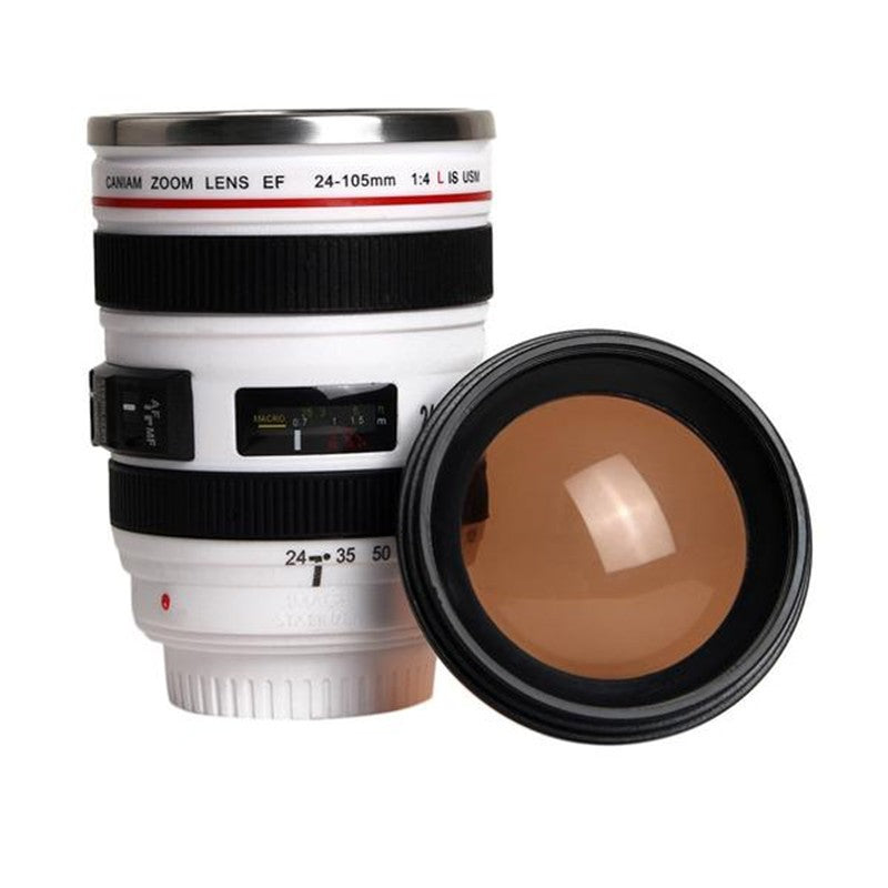 Stainless Steel Camera Lens Travel Mug