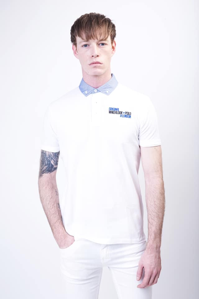 Wakerlook Polo shirt with denim collar