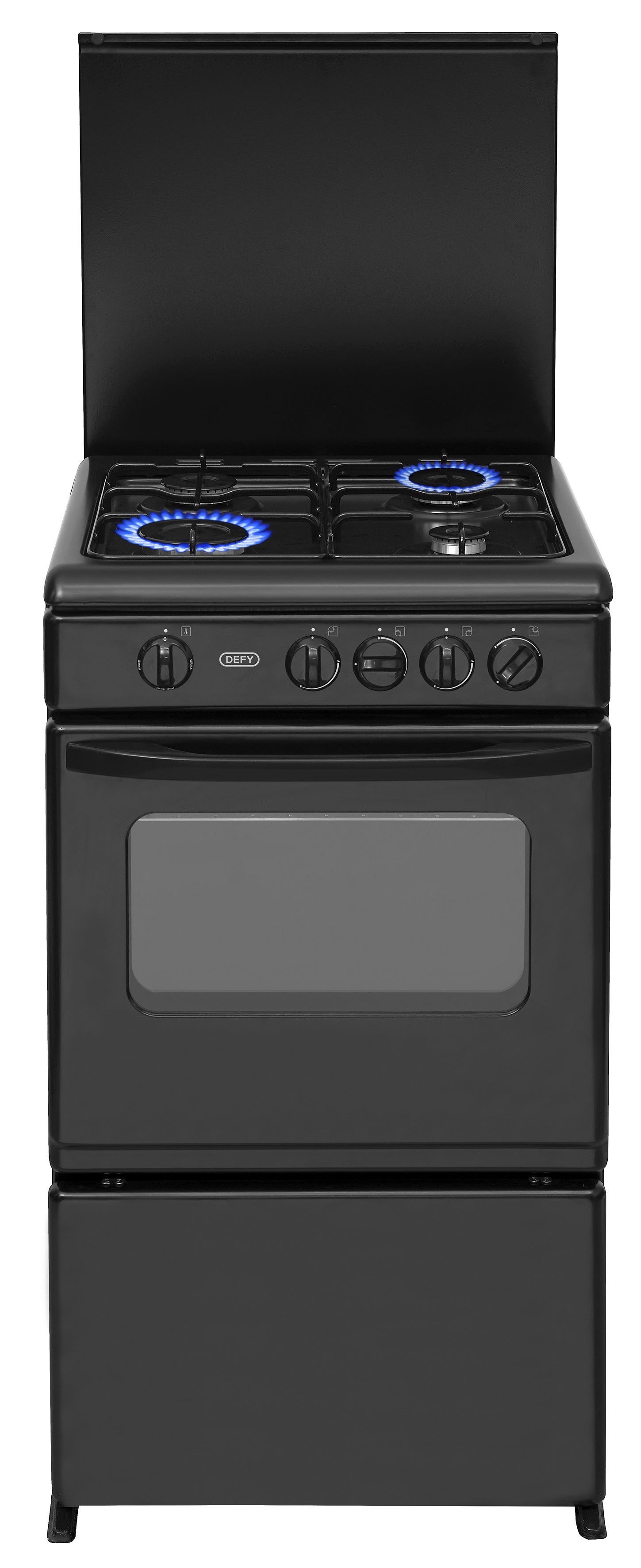 Defy 4 Plate Black Gas Stove Dgs168