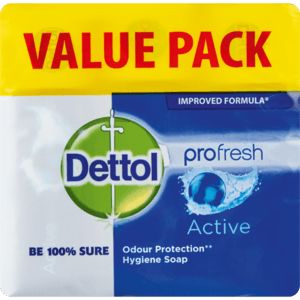 Dettol Profresh Active Bath Soap Value Pack 3 x 150g - myhoodmarket