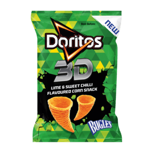 Doritos 3D Bugles Lime & Sweet Chilli Flavoured Corn Chips 35g - myhoodmarket