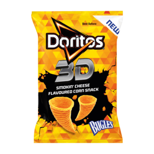 Doritos 3D Bugles Smokin' Cheese Flavoured Corn Chips 35g - myhoodmarket