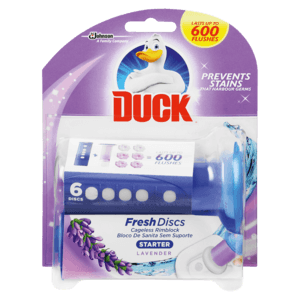 Duck Fresh Discs Lavender Stick On Toilet Cleaner 6 Pack - myhoodmarket