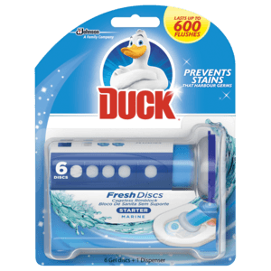 Duck Marine Stick On Toilet Cleaner 6 Pack - myhoodmarket