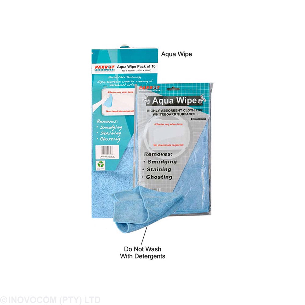 Parrot Aqua Wipe Eraser Cloth 400w x 300h Blue