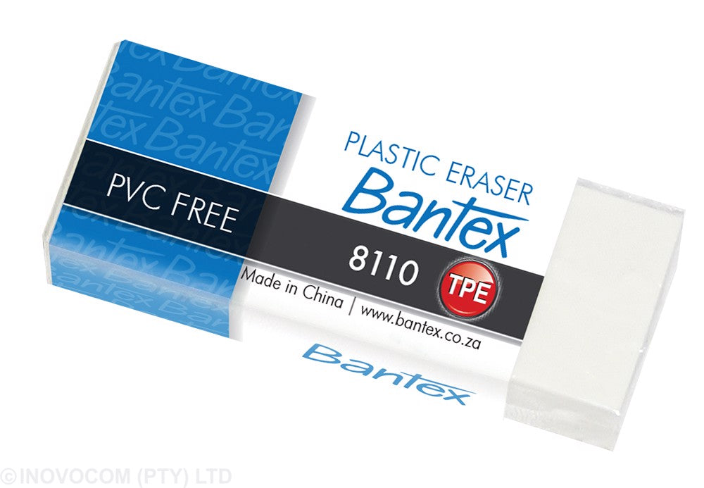 Bantex White Eraser High Quality Plastic