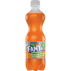 Fanta Sparkling Orange Zero Flavoured Drink Bottle 500ml - myhoodmarket