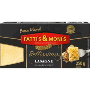 Fatti's & Moni's Bellissimo Lasagne Sheets 250g - myhoodmarket