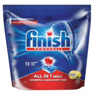 Finish All-In-1 Max Lemon Sparkle Dishwasher Tablets 13 Pack - myhoodmarket