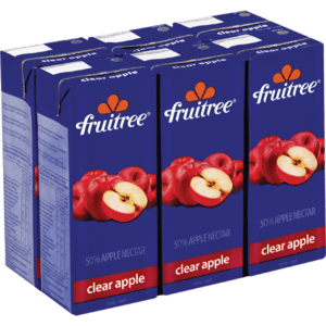 Fruitree Clear Apple Juice 6 x 200ml - myhoodmarket