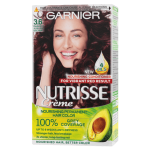 Garnier Nutrisse 3.6 Darkest Auburn Brown Permanent Hair Dye - myhoodmarket