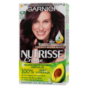 Garnier Nutrisse 4.26 Deep Plum Brown Permanent Hair Dye - myhoodmarket