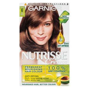 Garnier Nutrisse 6 Sandalwood Light Brown Permanent Hair Dye - myhoodmarket