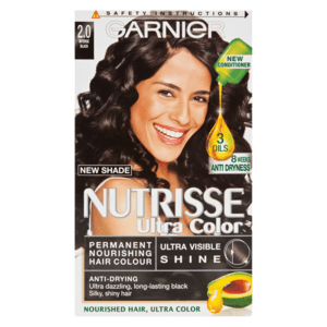Garnier Nutrisse Ultra Colour Permanent Hair Colourant 2.0 Intense Black - myhoodmarket